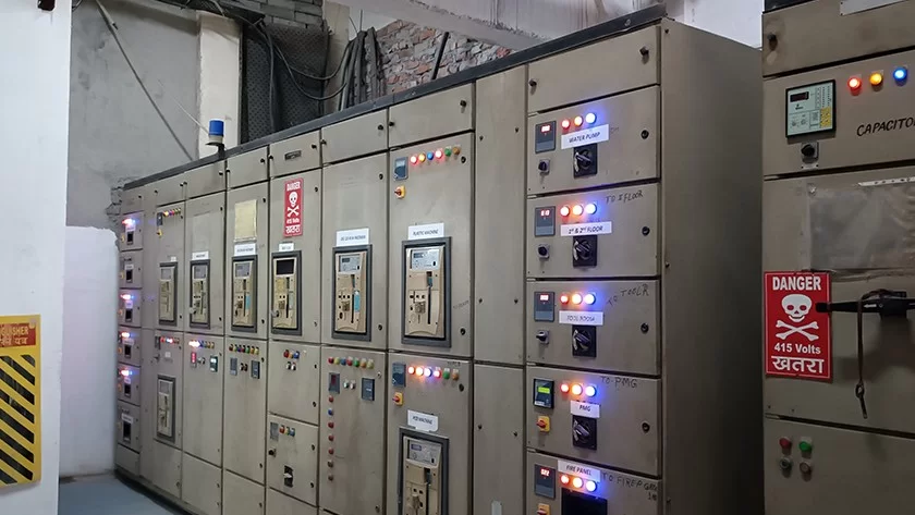 Electrical control panels in a Deshwal plant