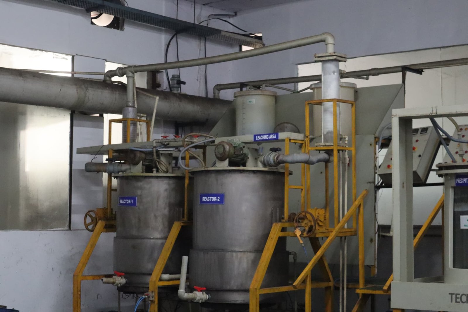 Industrial reactors and recovery equipment at a Deshwal facility